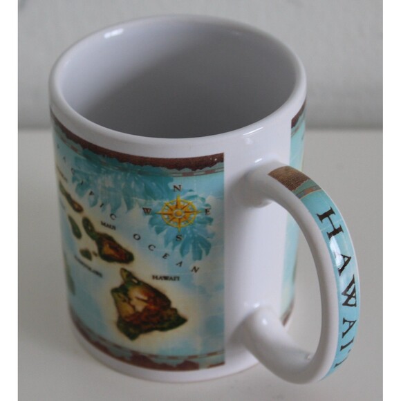 Hawaii Souvenir Mug Hawaiian Islands Map Coffee Tea Cup Gift New In Box - Picture 6 of 11
